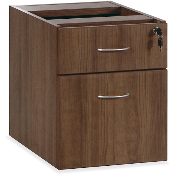 Lorell Pedestal Desk Hanging Pedestal, 15.5" D X 18.9" H, 15.5" W X PVC (Edge), Steel (Slide), Walnut LLR69987 - main