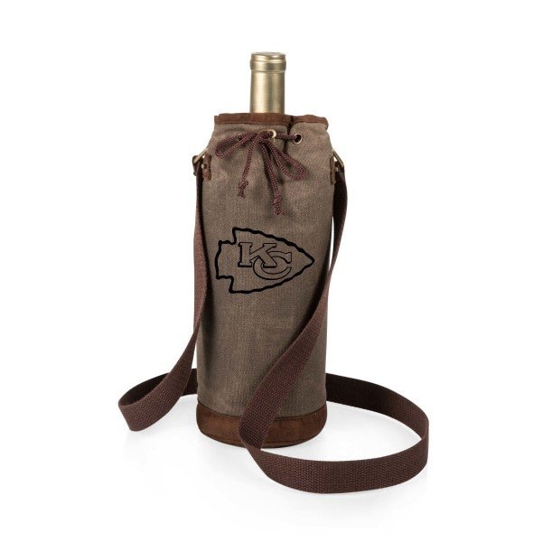 Picnic Time Family Of Brands NFL Kansas City Chiefs - Waxed Canvas Wine Tote 621-00-140-164-2 - main