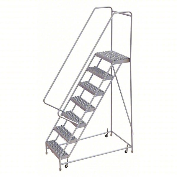 Tri-Arc 102 in H Aluminum Rolling Ladder, 7 Steps, 350 lb Load Capacity WLAR107165 - main