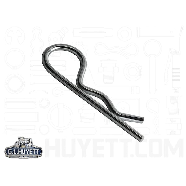 Huyett Bridge Pin, Zinc Plated Spring Steel, 0.243 in Wire Dia x 5.00 in L x Fits 1-1/8 in BP-2109 - main