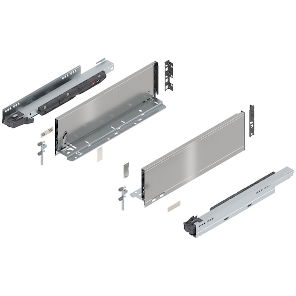 Blum 16in. K Height Legrabox Stainless Drawer Set, 125 Lbs Weight Rating 770K40S0I - main