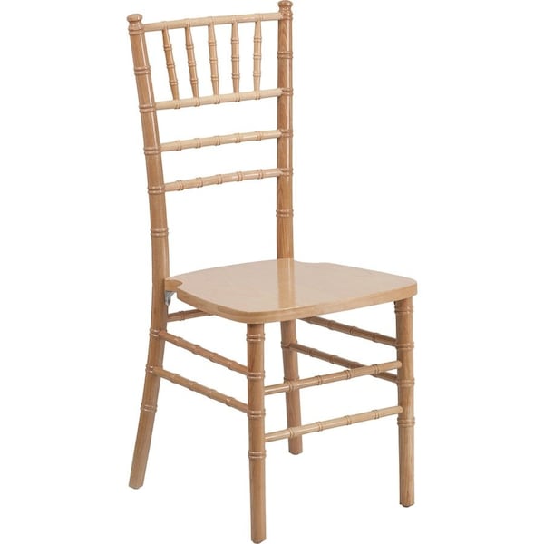 Flash Furniture Hercules Chiavari Chair, Wood Back, 15-3/4 in W 18" L 36-1/4" H XS-NATURAL-GG - main