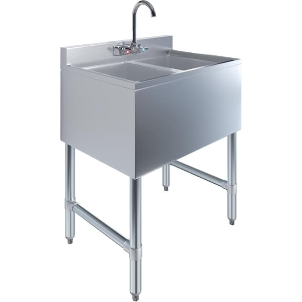 Amgood Sink Bar, Stainless Steel, 19 in W x 26 in L x 33 in H SINK BAR S2C-101410-F-Z - main
