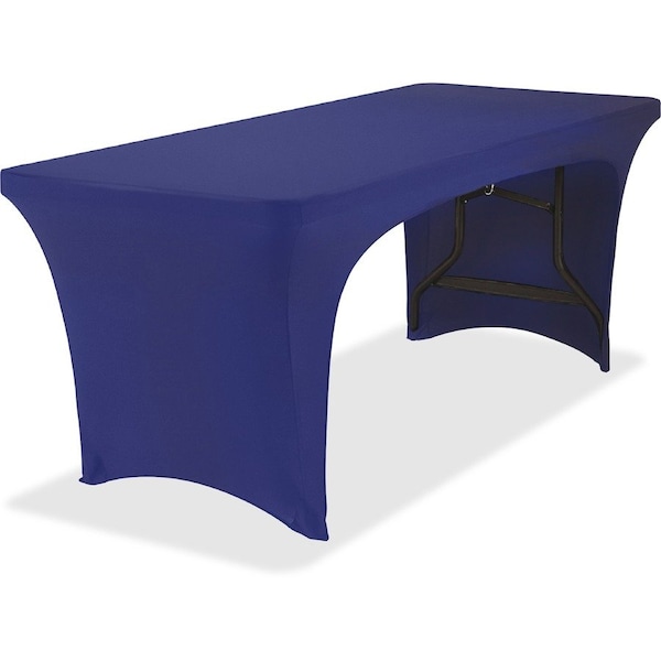 Zoro Select Stretch Fitted Table Cover, Blue, 72 in. W 16546 - main