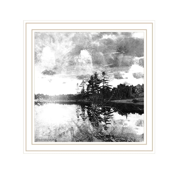 Homeroots Lakeside Pines White Framed Print Wall Art 529602 - main