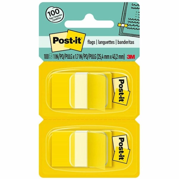 3M FLAGS, POST-IT, 1", 100CT, YW MMM680YW2 - main