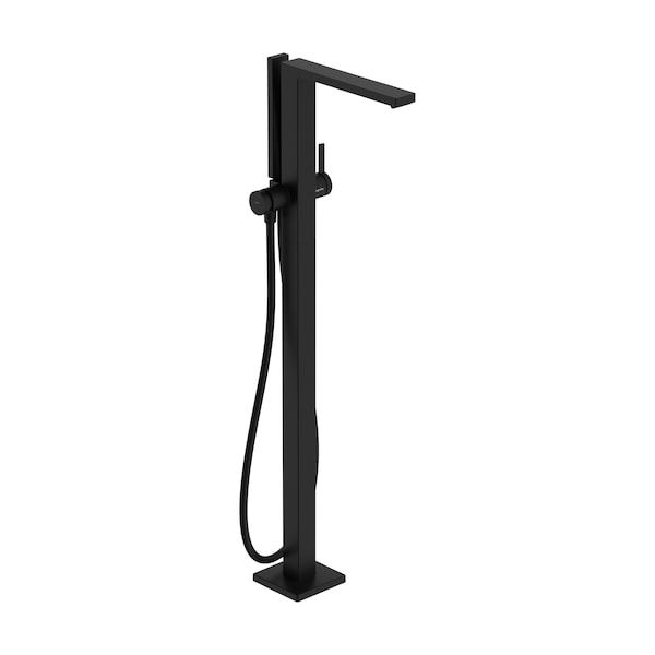 Hansgrohe Tecturis E Freestanding Tub Filler with 1.75 GPM Handshower in Matte Black 73445671 - main