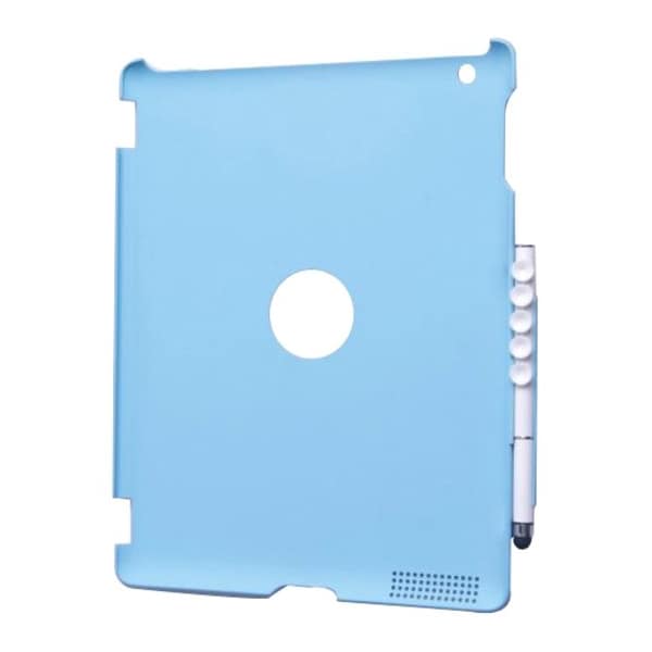 Next Success E-Stand iPad 2 Smart Pen Cover (Protective Back Cover with Sticky Stylus Pen) - Blue - Polycarbonate KHE-SMARTPEN-BLUE2 - main