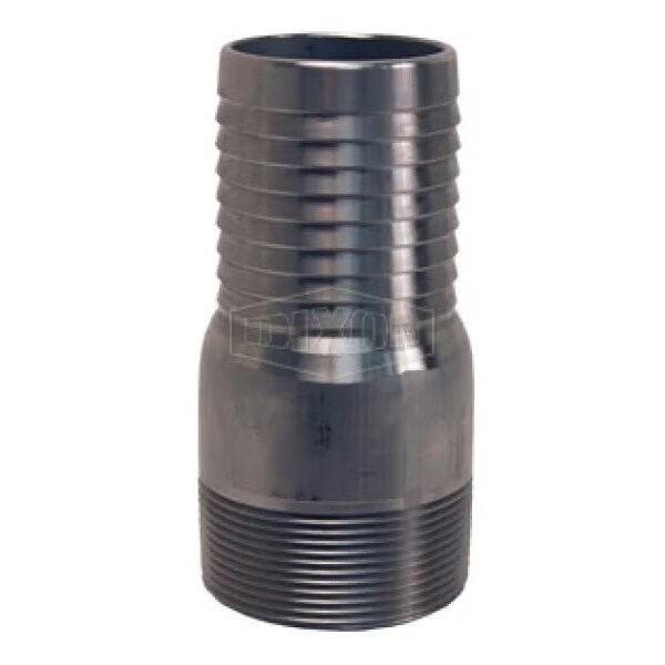Dixon King No Knurl Combination Nipple, 2 in, Hose Shank x MNPT, Hastelloy CW12MW, Domestic HST25 - main