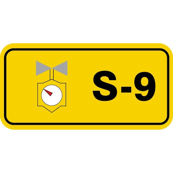 Accuform Energy Source ID Tag, S-9 Steam, 1.5in x 3in, Adhesive Dura-Poly, 5PK TDJ309XVM - main