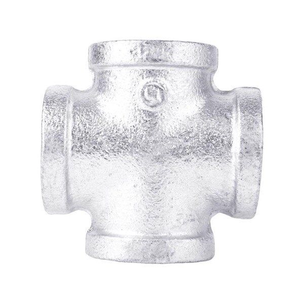 Stz Industries 1/2 in. FIP each X 1/2 in. D FIP 1/2 in. D FIP Galvanized Malleable Iron Cross 311CR-12 - main