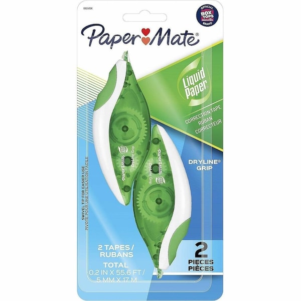 Paper Mate Correction Tape, No Cap, Grip Zone, PK2 662415K - main