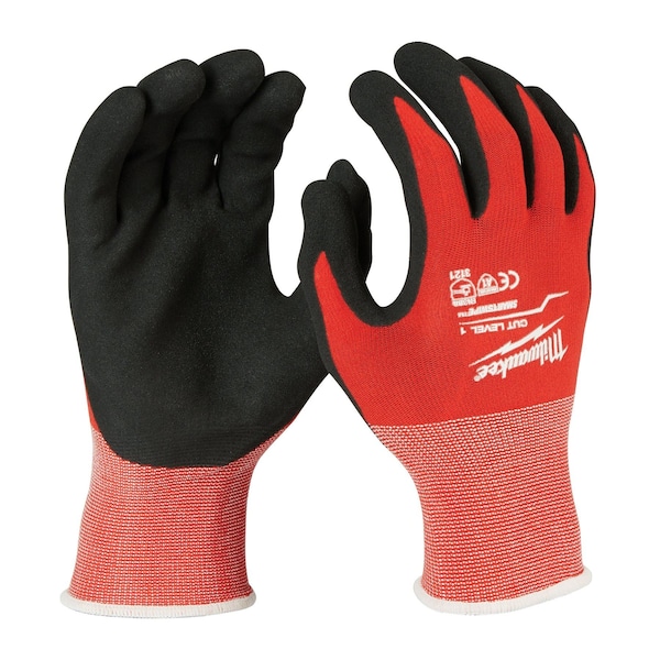 Milwaukee Tool Cut-Resistant Coated Gloves, Cut Level A1 , Nitrile , Sandy , S 1 PR 48-22-8900 - main