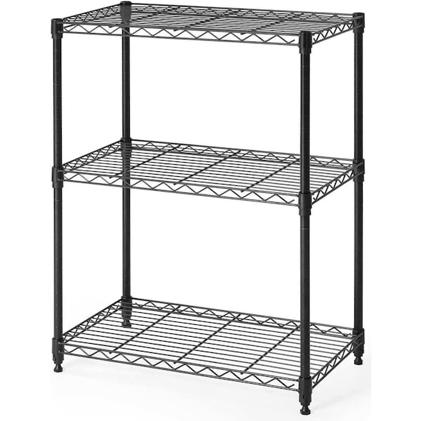 Infinipower Storage Shelves 3-Tier Shelves Adjustable Metal Wire Racks Storage Shelving, Heavy Duty 3A88HKSHELFZWJ3L - main