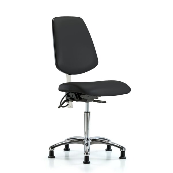 Blue Ridge Ergonomics Vin Med Ben Chair, Med, Bk, Blk, CL100/ESD, No Arms, 22" to 29" Height, Black BR-NECR-VMBCH-MB-CR-T0-A0-NF-EG-ESDBLK - main