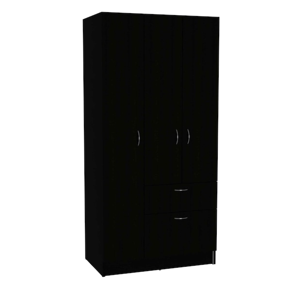 Homeroots 67" Black and White Single Drawer Combo Dresser 403753 - main