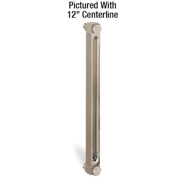 Oil-Rite Standard Aluminum Liquid Gauge with 13in. to 24in. Centerline - 14in., 1/2in.-20 with Nuts B3540-11400BB1W - main