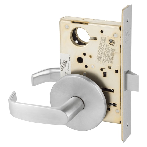 Sargent Grade 1 Passage or Closet Mortise Lock, L - Lever, L - Rose, Field Reversible, ASA Strike, Satin Ch 8215 LL 26D - main