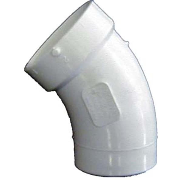 Genova 3in. Sch. 40 PVC-DWV 45 degrees Street Elbows 72730 - main