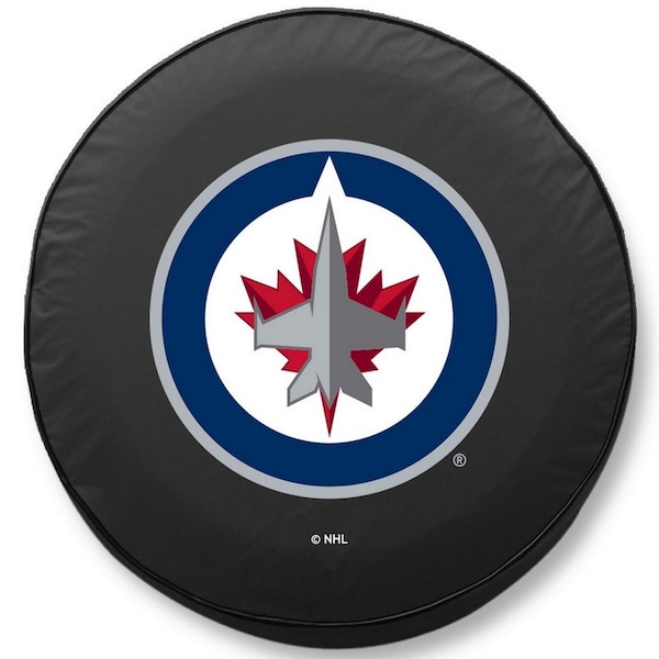 Holland Bar Stool Co 28 x 8 Winnipeg Jets Tire Cover TCIWinJetBK - main