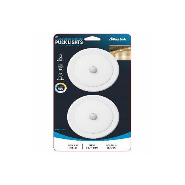 Westek 2PK WHT LED Puck Light BL-PMTN-W2 - main