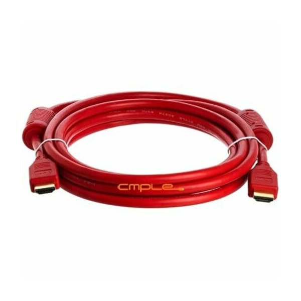 Cmple 977-N 28AWG HDMI Cable with Ferrite Cores - Red -10FT 977-N - main