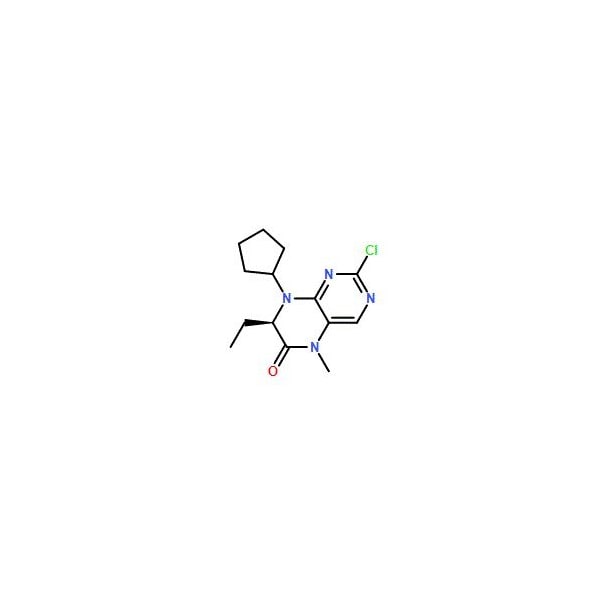 Ak Scientific (R)-2-Chloro-8-cyclopentyl-7-ethyl-5-methyl-7, 8-dihydropteridin-6(5H)-one (100mg), CAS 755039-55-5 1735AC-100mg - main