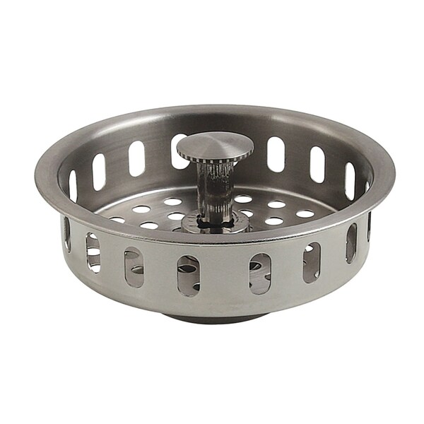 Kingston Brass Kitchen Sink Basket Strainer, Brushed Nickel KBP2008 - main