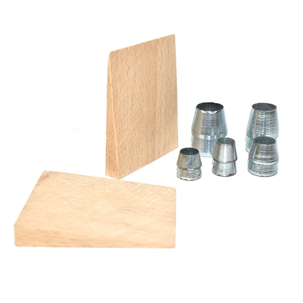 Big Horn 7 Piece Round Steel Wedges Set with Wood Piece For Hammer Handles 15107 - main