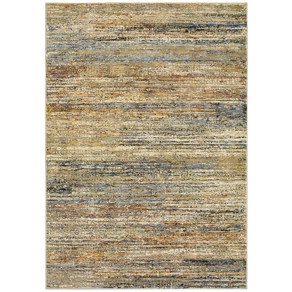 Oriental Weavers Atlas Indoor Casual Abstract Rectangle Area Rug, Gold - 3 ft. 3 in. x 5 ft. 2 in. A8037J100170ST - main