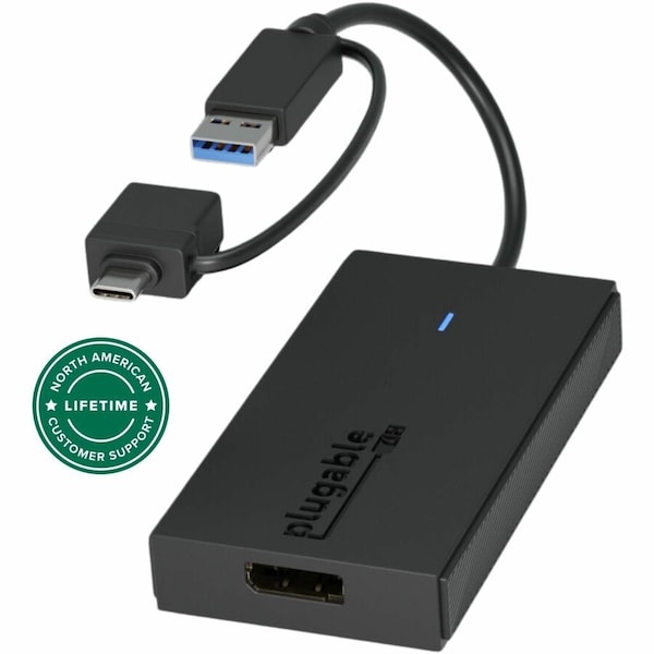 Plugable Technologies PLUGABLE USB 3.0 OR USB C TO DISPLAYPORT ADAPTER, UNIVERSAL VIDEO GRAPHICS ADAPT UGA-DP-S - main