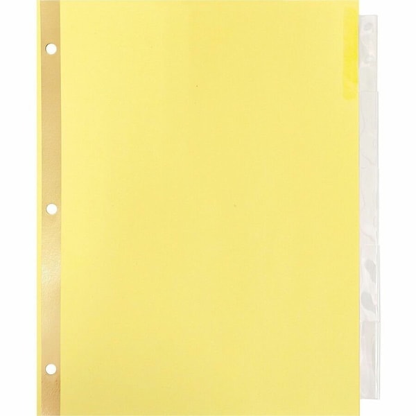 Business Source Insertable 5Tab Ring Binder Indexes, No Color, 5PK BSN20066 - main