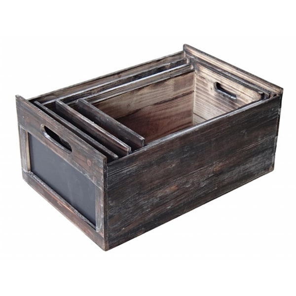 Cheungs Cheung's Wood Crate with Chalkboard, PK4 FP-3766-4 - main