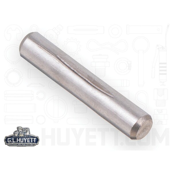 Huyett Type E Grooved Pin, 300 Stainless Steel, 0.188 in Dia x 0.185 in Small End Dia x 1.250 in Length GPS-0187-1250-E - main