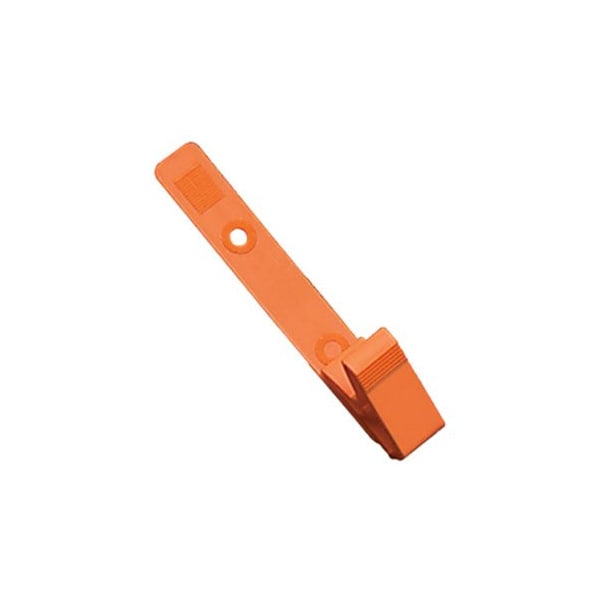 Brady STRAP CLIP, ORANGE, 3 1/8in 79MM, PLASTIC KNURLED THUMB-GRIP W/DELRIN STRAP 2115-2005 - main