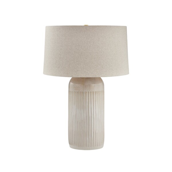 Hudson Valley Lighting Stevens Point 1 Light Table Lamp in Aged Brass/Ceramic Oyster White Finish L3830-AGB/CYW - main
