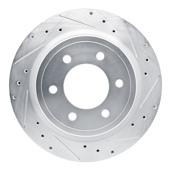 Dynamic Friction Co DFC Brake Rotor - Drilled and Slotted - Silver 631-54289R - main