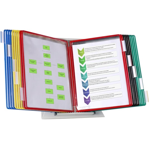 Tarifold Desk Unit Starter Set, 20 Pockets, Asst D292 - main