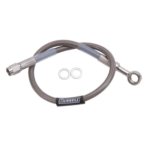 Russell 657042 18 in. 10 mm Banjo to - 3 AN Straight DOT Endura Brake Hose RUS657042 - main