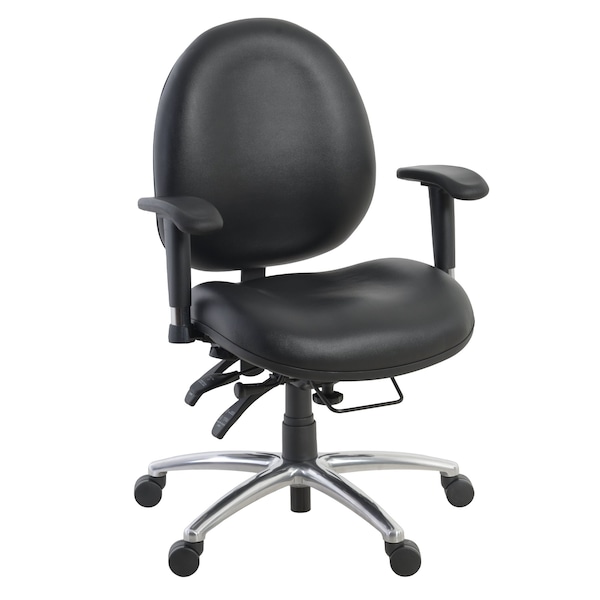 Regency Conley 24/7 Vinyl Office Chair Big & Tall 400lb Max Weight, Adjstbl Back & Seat Height W/ Whls, Blk 247-VAM-BK - main