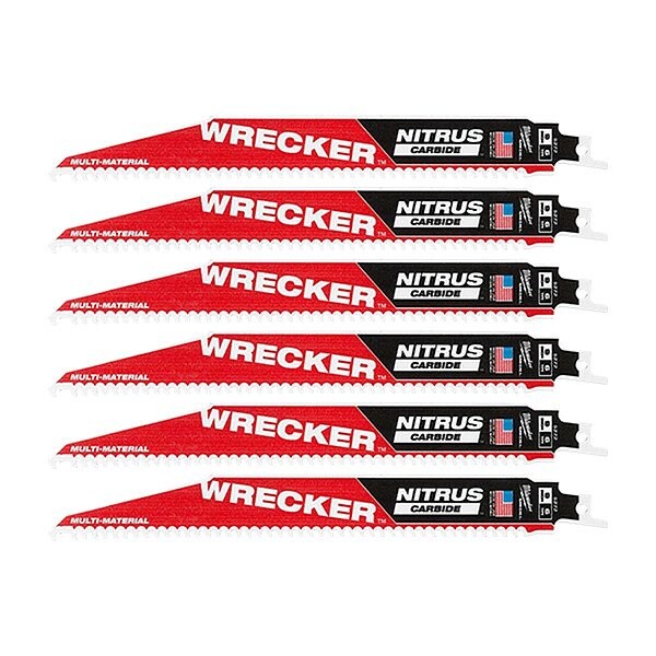 Milwaukee Tool 9 in x 6 TPI Reciprocating Saw Blade Combo Pack 48-00-5372, 48-00-5372 - main