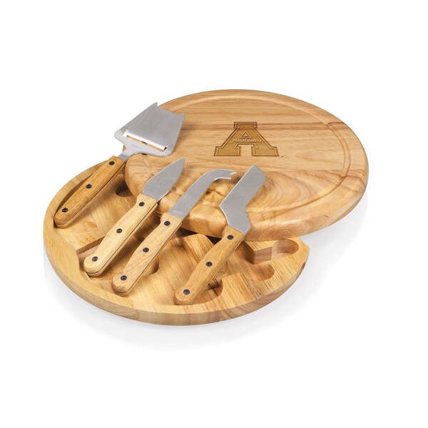 Picnic Time Family Of Brands NCAA App State Mountaineers Circo Cheese Board and Knife Set - Charcuterie Board Set 854-00-505-793-0 - main