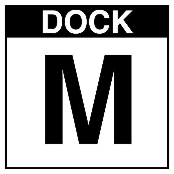 5S Supplies Loading Dock M Sign - ALM - 16in x 16in DOCKM-ALM-1616 - main