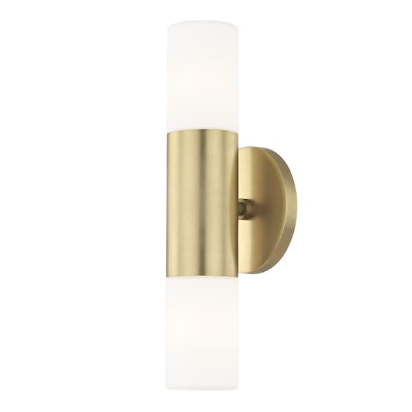 Mitzi Lola 2 Light Wall Sconce 4.75 In. Aged Brass H196102-AGB - main