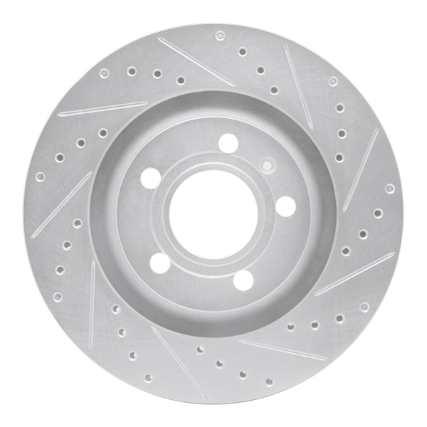 Dynamic Friction Co DFC Brake Rotor - Drilled and Slotted - Silver 631-73032R - main