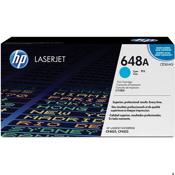 Hp 648A Cyan Original LaserJet Toner Cartridge for US Government, 11,000 Yield CE261AG - main