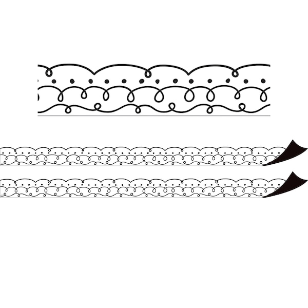 Teacher Created Resources Squiggles and Dots Magnetic Border, 24 Feet Per Pack, 2PK TCR77562 - main