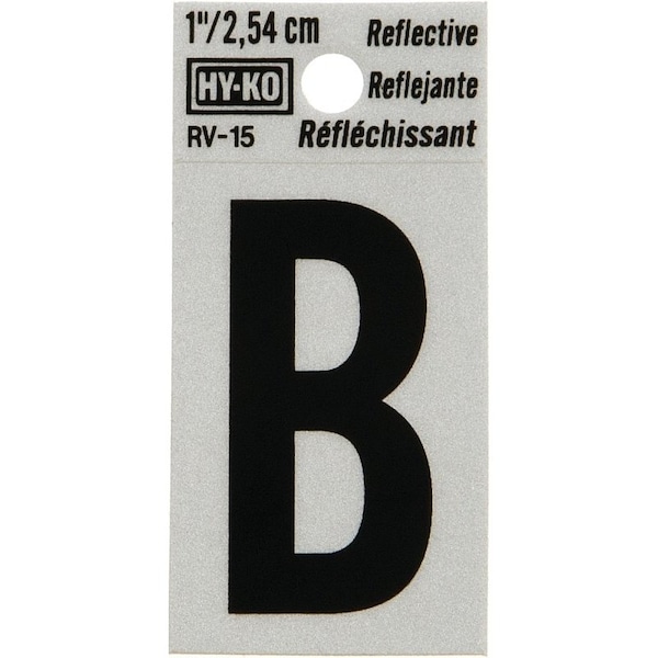 Hy-Ko Letter House B 1In Refl Blk RV-15/B - main