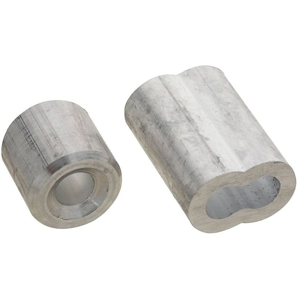 National Hardware SPB3231 Series Ferrule and Stop, 1/4 in Dia Cable, Aluminum N830-355 - main