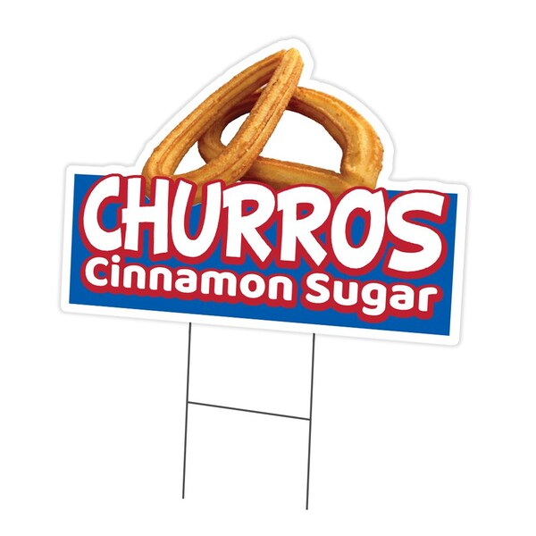 Signmission Churros Cinnamon Sugar Die Cut Yard & Stake plastic window, 1824-Churros Cinnamon Sugar C-DC-1824-Churros Cinnamon Sugar19 - main
